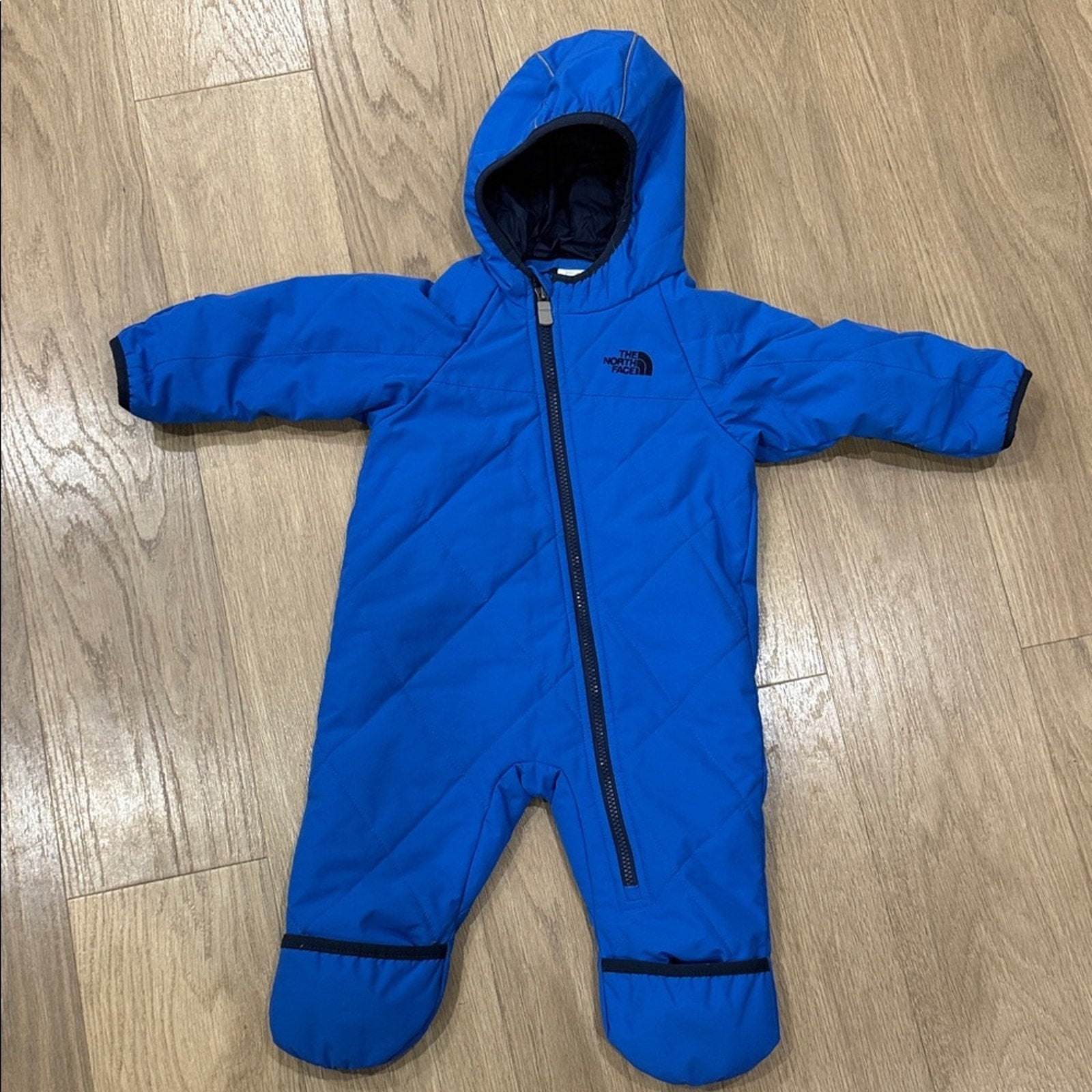 The North Face Vibrant Blue and Black Infants Bunting Snowsuit Size 6-12 Months