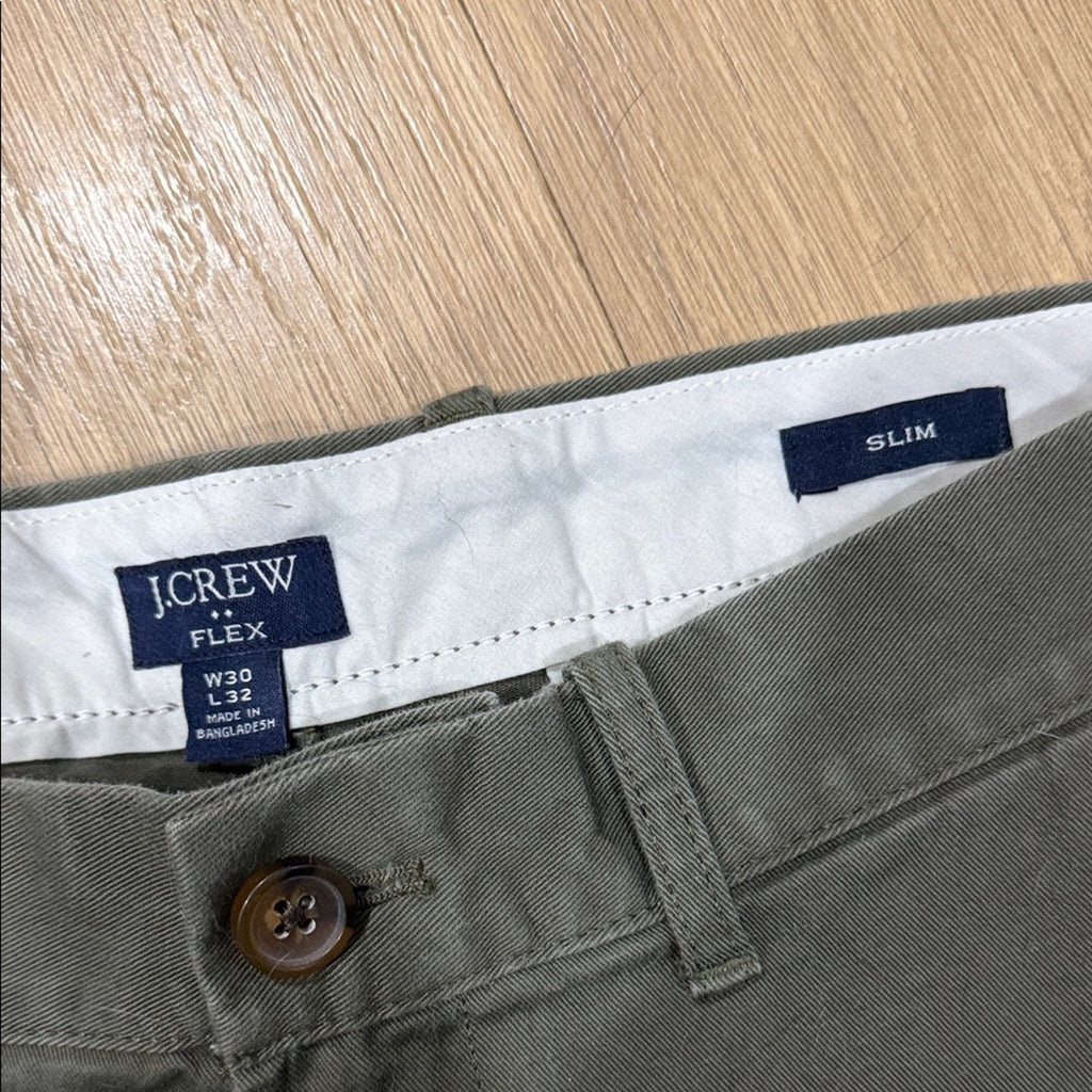J. Crew Slim Fit Olive / Gray Pants Size 30x32