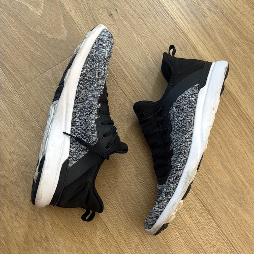 APL Black and Gray Sneakers with Modern Knit Design Size 10