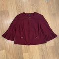 Roz & Ali Burgundy Jacket with Gold Accents Size 2X