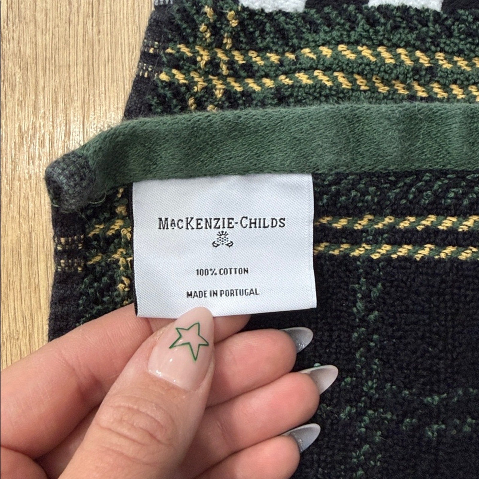 MacKenzie-Childs Evergreen Plaid Hand Towel