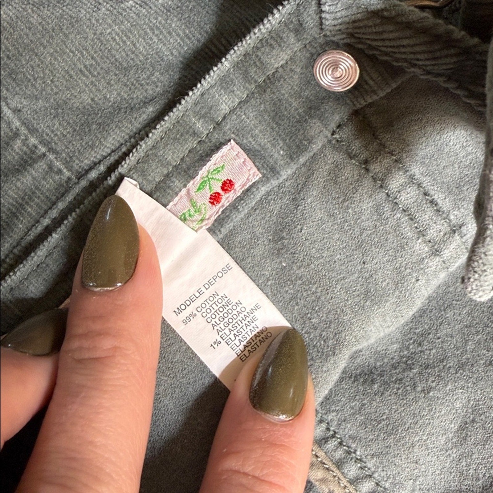 Bonpoint Kids Corduroy Overalls in Gray Size 12