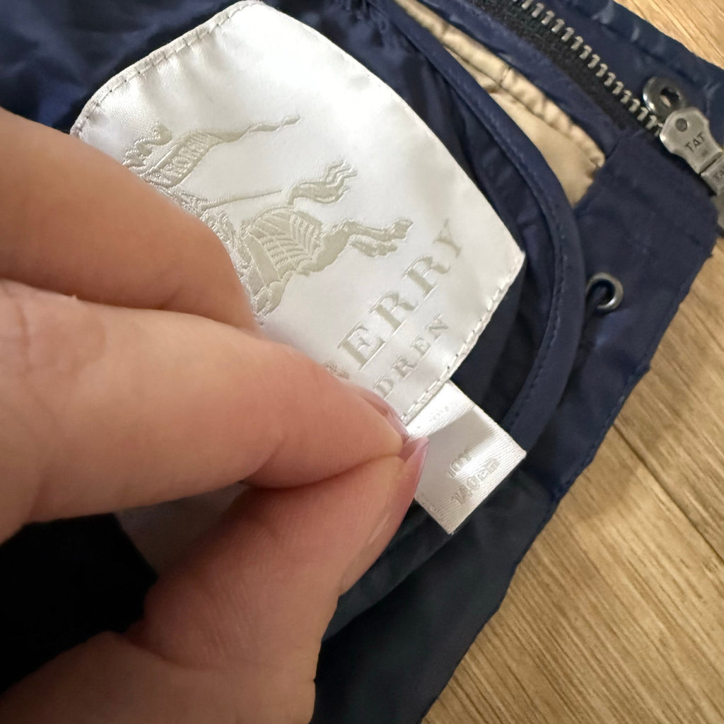 Burberry Kids Navy Blue Quilted Down Vest Size 10 Years