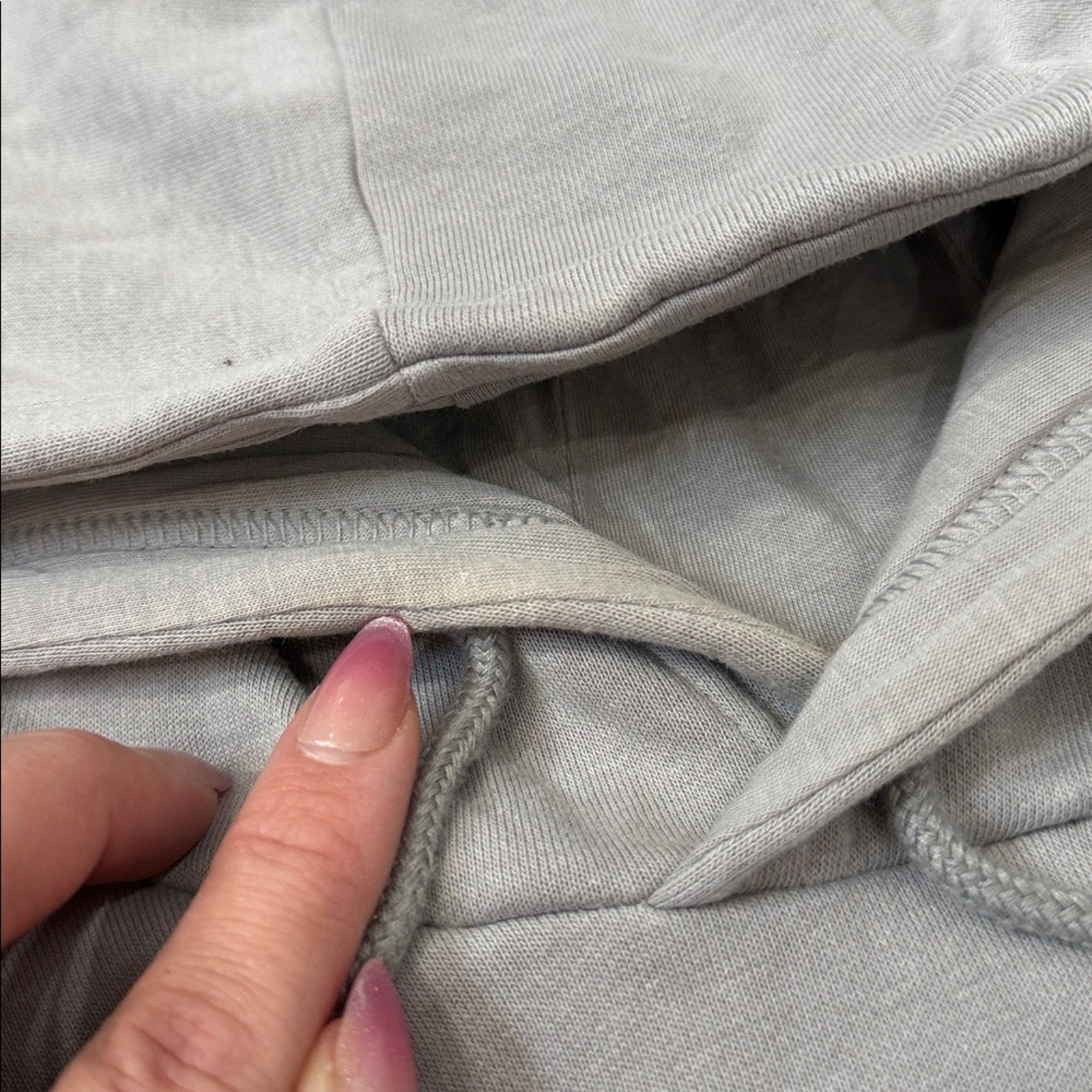 Adidas Light Gray Cropped Hoodie Sparkle Detail Size Medium