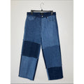 Rails The Getty Crop High Rise Patchwork Denim Jeans in Mixed Blue Sz 30 New!
