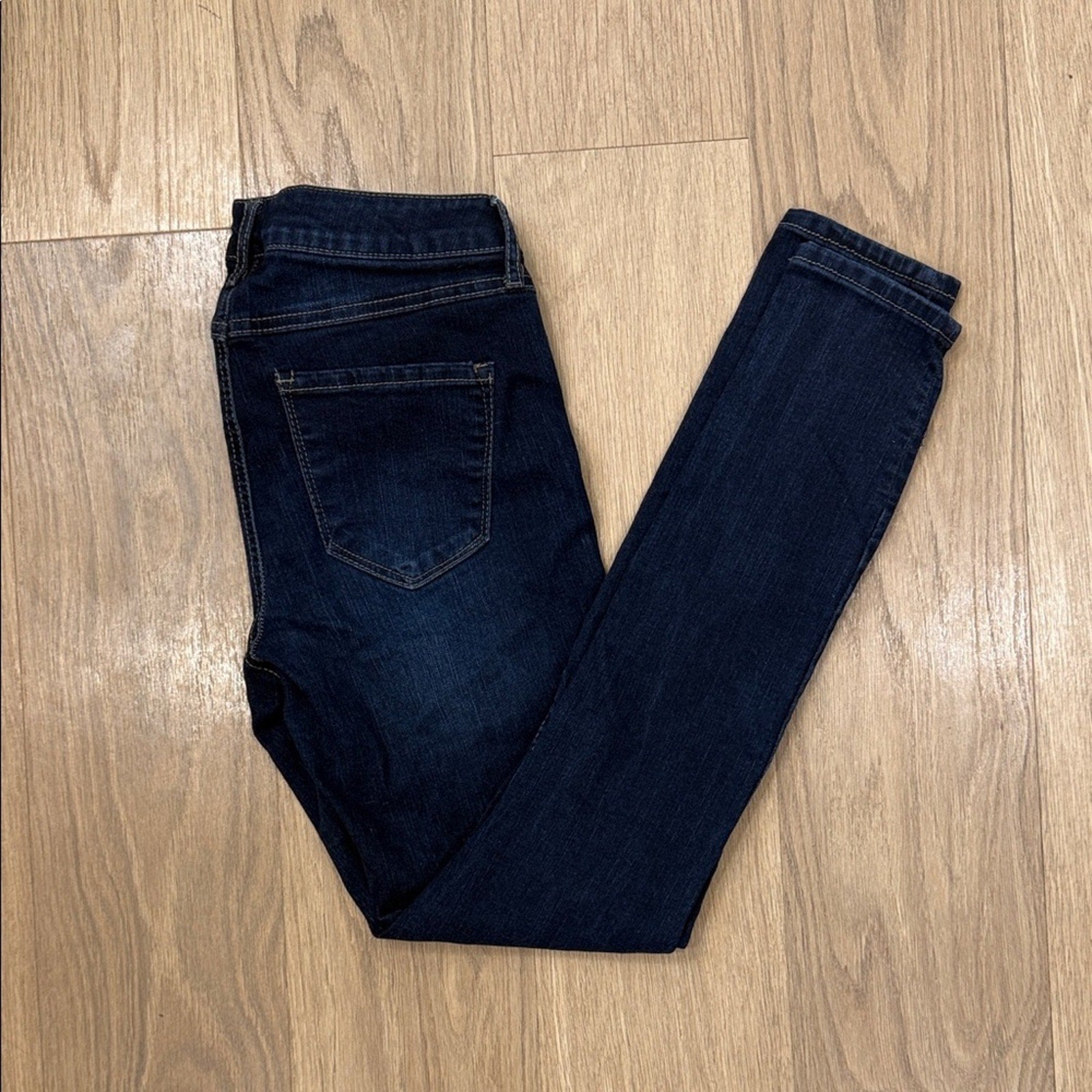 Rewash Classic Rise Dark Blue Distressed Women's Jeans Size 3