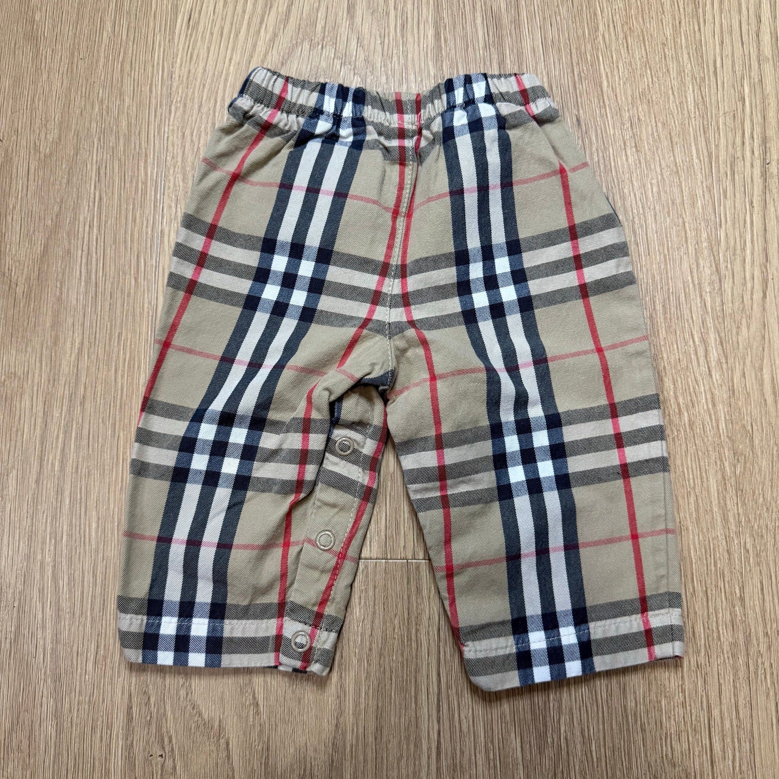 Burberry Baby Pants Nova Check Plaid Tan Beige Size 9 Months