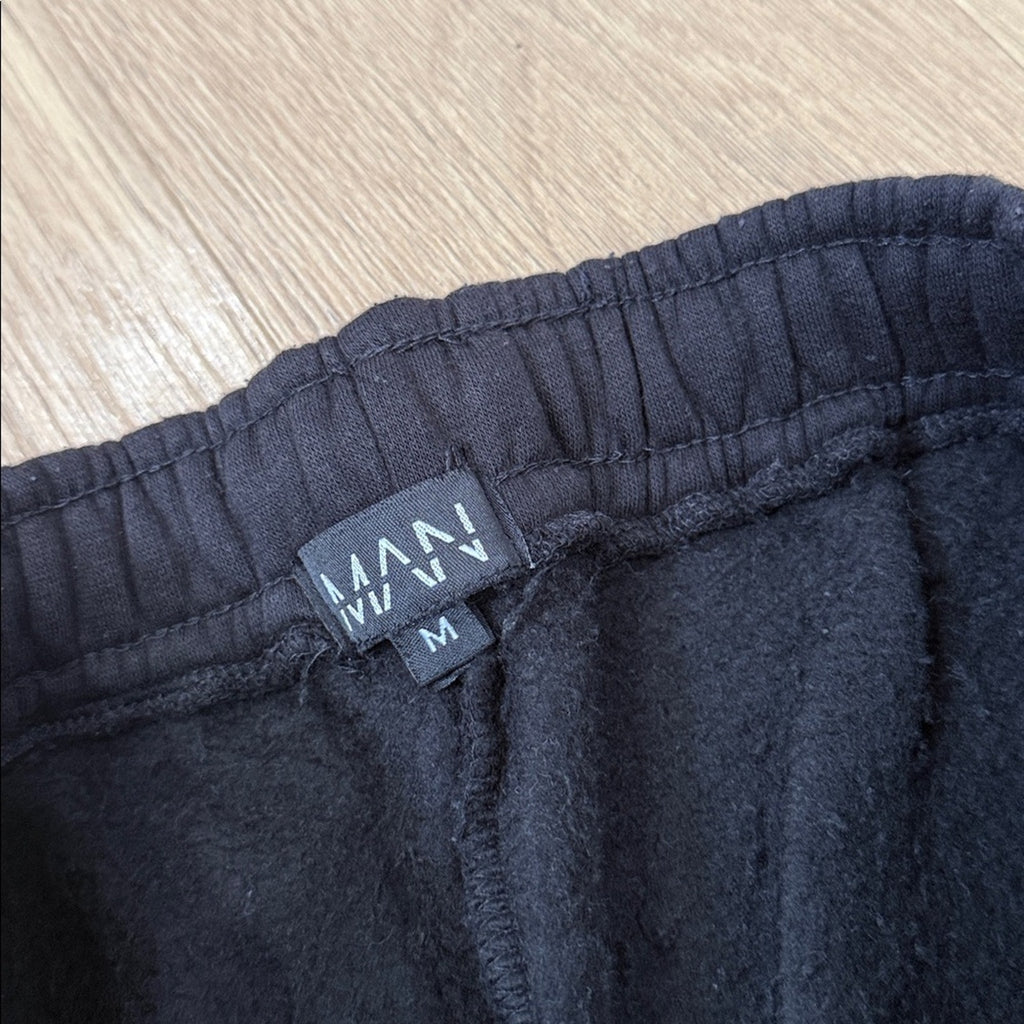 Boohoo Man Vented Hem Sweatpants with Colorful Lettering Size Medium