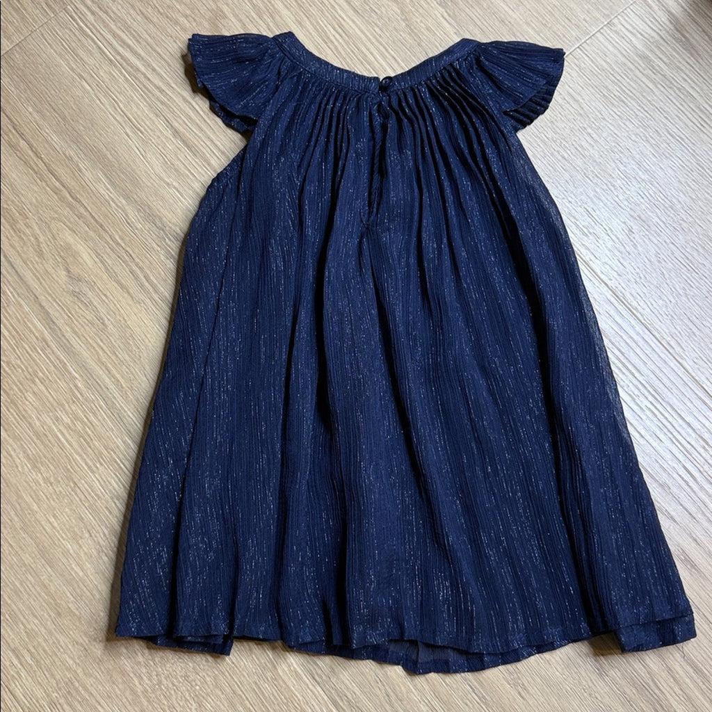 Baby GAP Navy and Silver Metallic Dress Size 12-18 Months