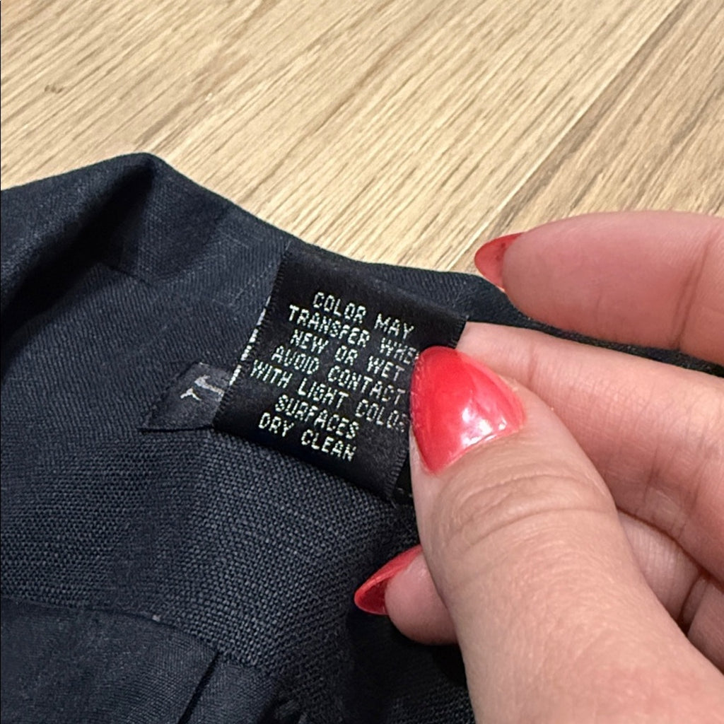 Style & Co. Black / Charcoal Blazer with White Stitching Size 18