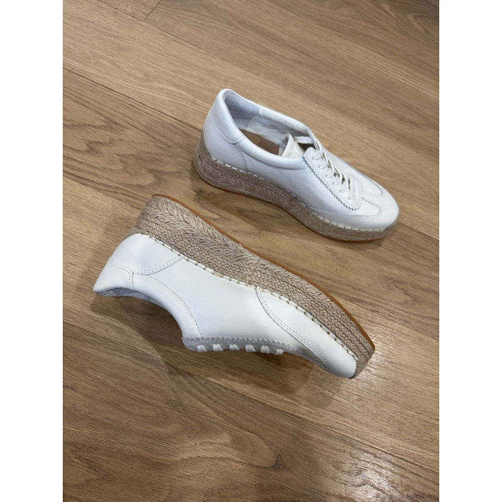 Dolce Vita Jaja White Leather Platform Espadrille Sneakers Casual Slip-Ons 9.5