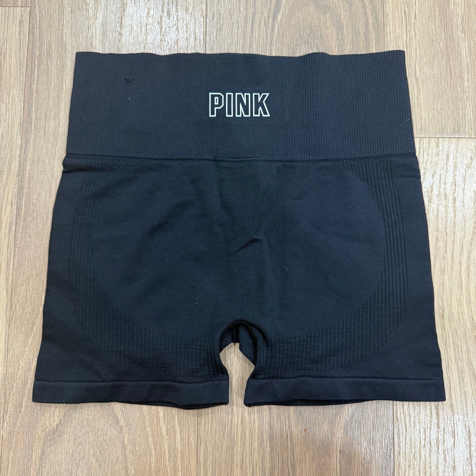 Women's High-Waisted Seamless Ribbed Yoga Shorts – Breathable Athletic Bike Shorts (Black) Size XS
