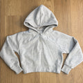 Athleta Girl Light Gray Cropped Length Athletic Hoodie Size Medium