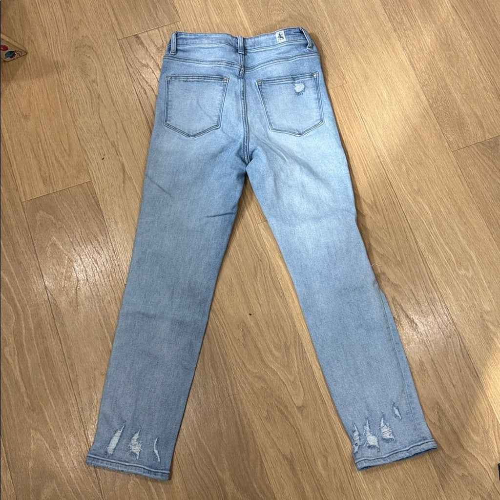 Altar'd State Light Blue Distressed Denim Jeans Size 28