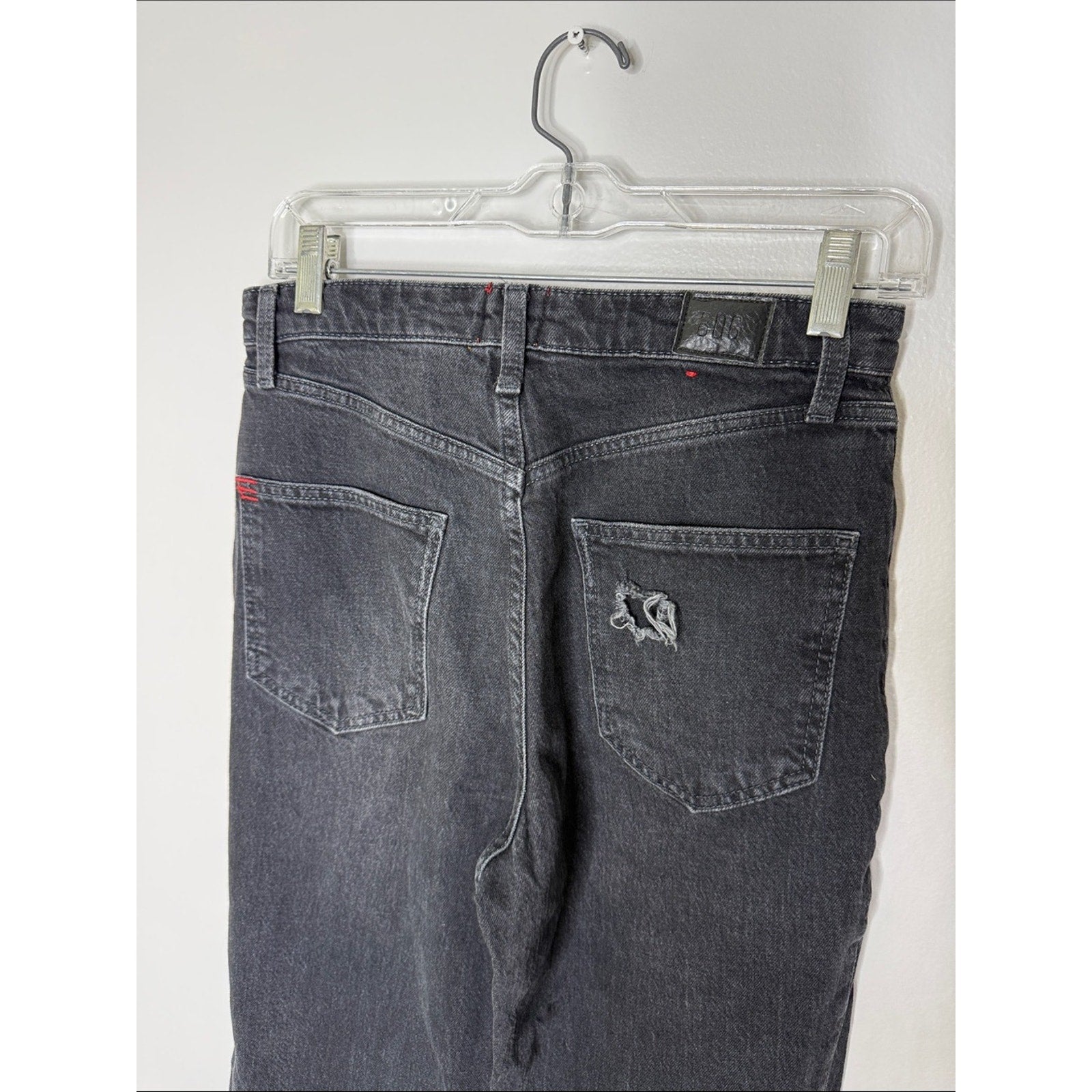 BDG Black High-Rise Flare Jeans with Distressed Details Size 28
