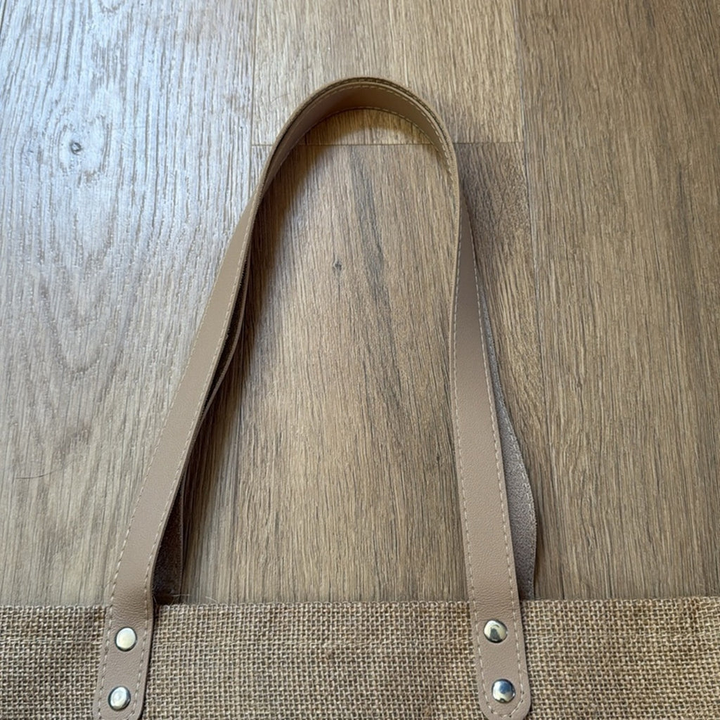 Event Blossom Tan Jute Tote Bag