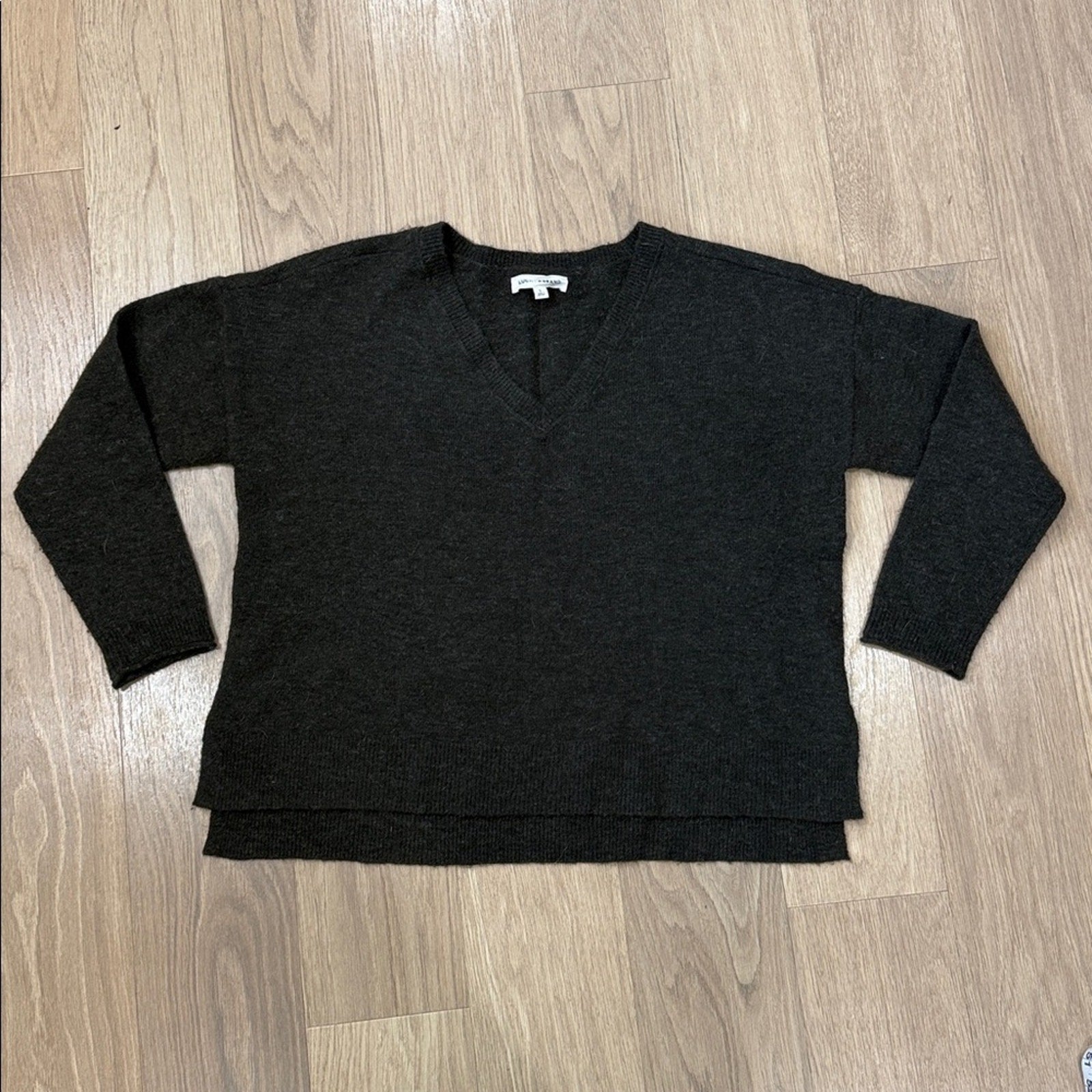 Lucky Brand Dark Green/Gray V-Neck Sweater Size Large