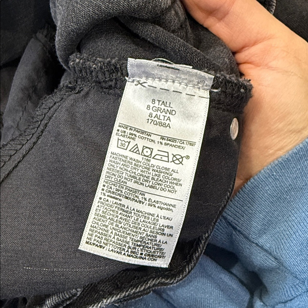 Old Navy Black High Rise Curvy OG Loose Denim Jeans Size 8T