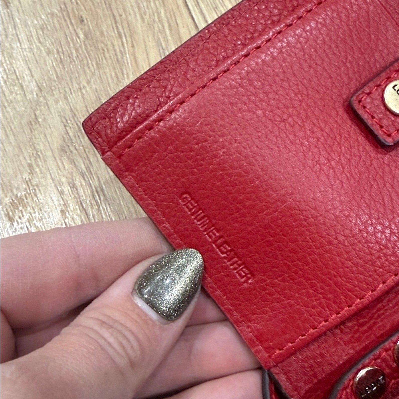 Lodis California Leather Traveler Crossbody Wallet in Red Leather