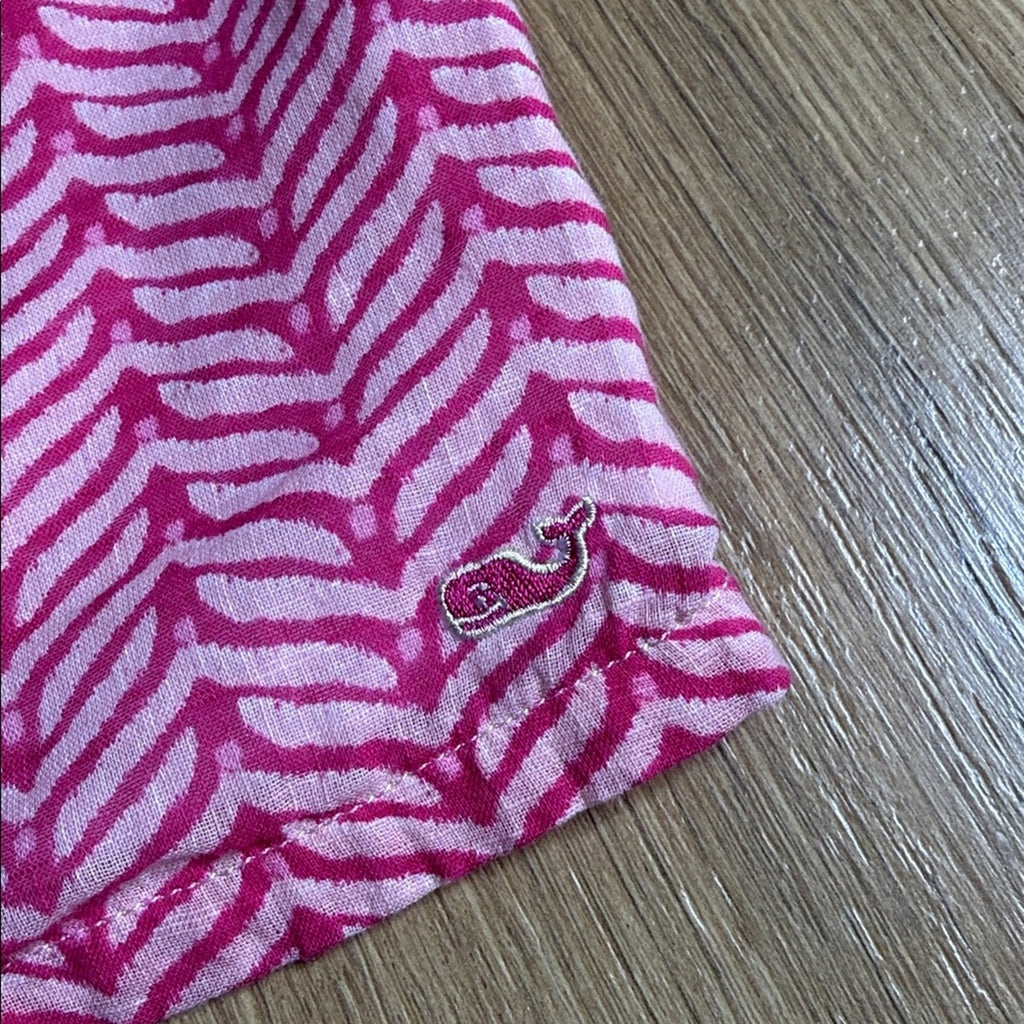 Vineyard Vines Pink and White Patterned Sleeveless Dress Size 3T