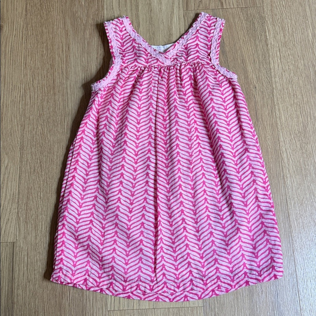 Vineyard Vines Pink and White Patterned Sleeveless Dress Size 3T