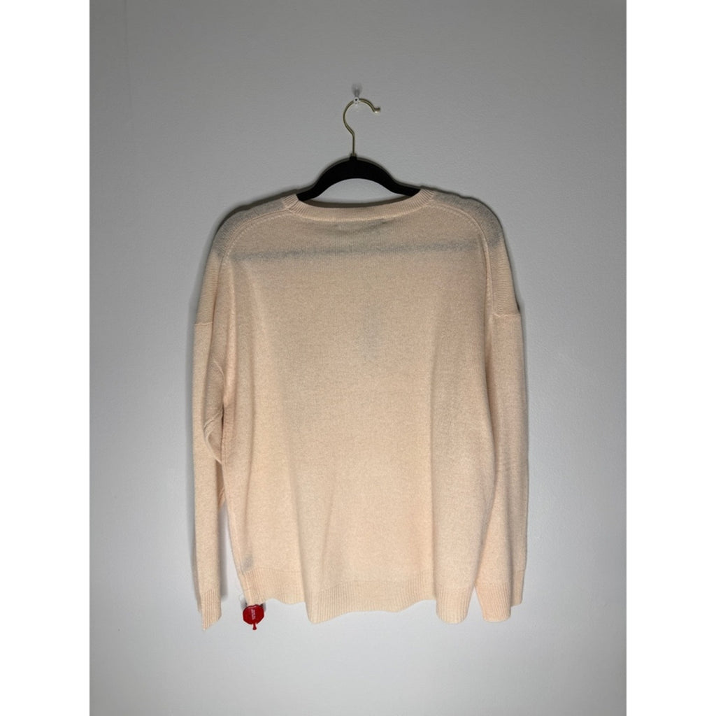 360 Cashmere Peach Crew Neck Cashmere Sweater Size Large NEW!