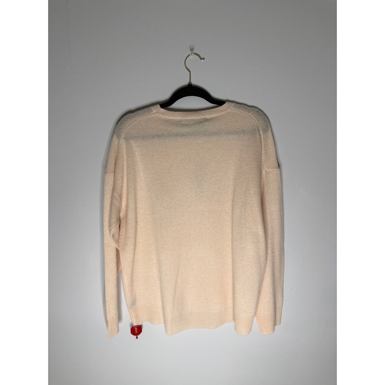 360 Cashmere Peach Crew Neck Cashmere Sweater Size Large NEW!