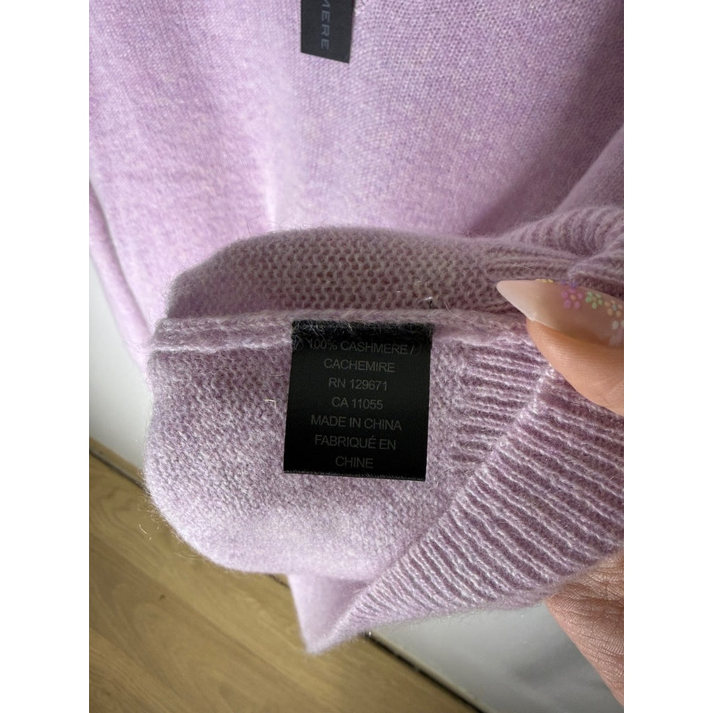 360 Cashmere Women's V-Neck Lavender Sweater Size Large NEW!