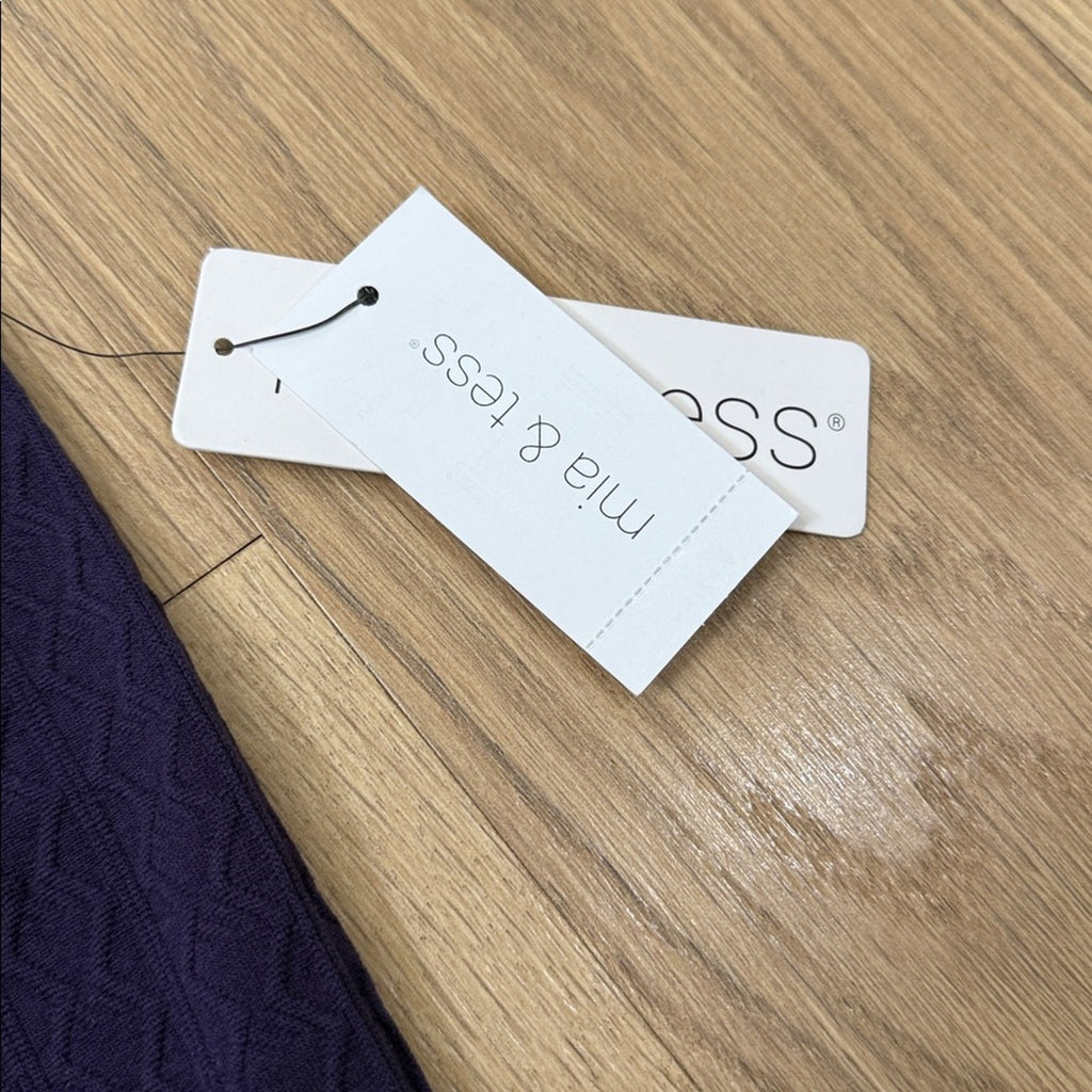 Mia & Tess Textured Purple Leggings Size L/XL NEW!