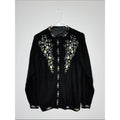 Black Floral Embroidered Cardigan Size L/XL