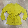 T Tahari Women's Yellow Crew Neck Sweater Size Medium