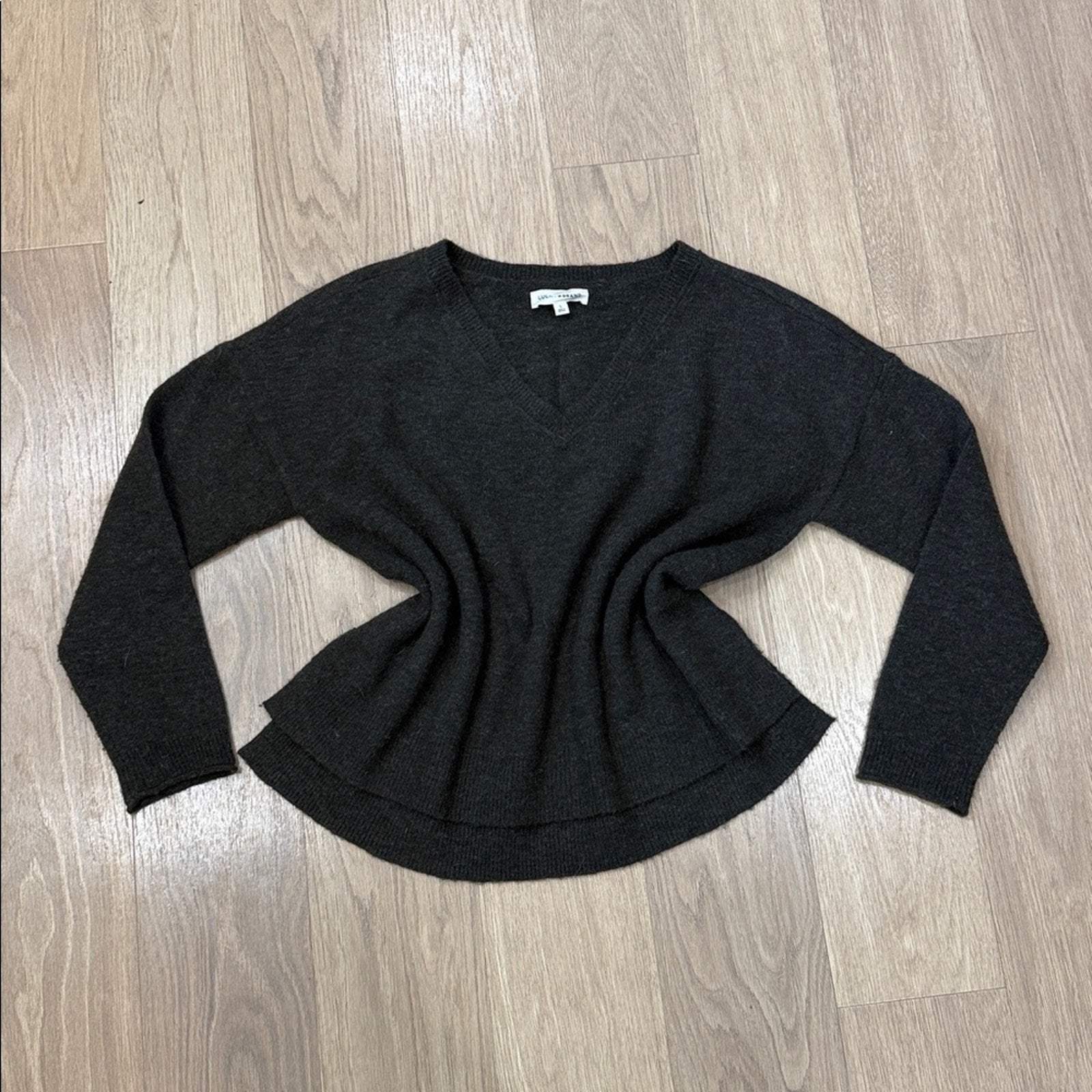 Lucky Brand Dark Green/Gray V-Neck Sweater Size Large
