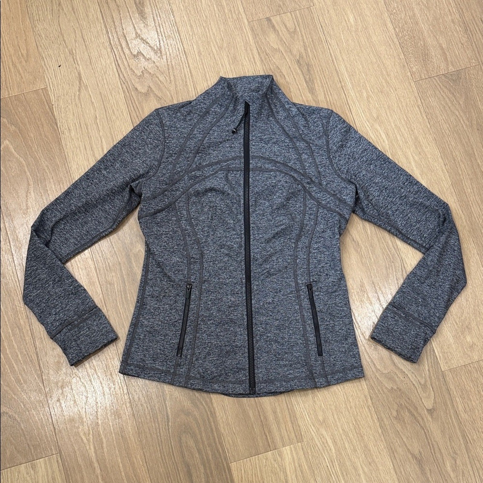 Lululemon Athletica Heathered Gray Define Jacket Size 12