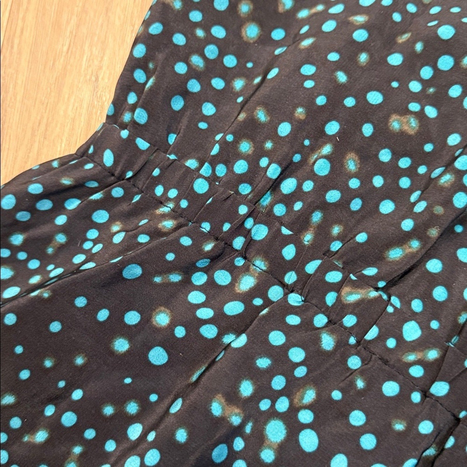 Rebecca Minkoff Sunny Dress - Black & Teal Polka Dot - Size 2