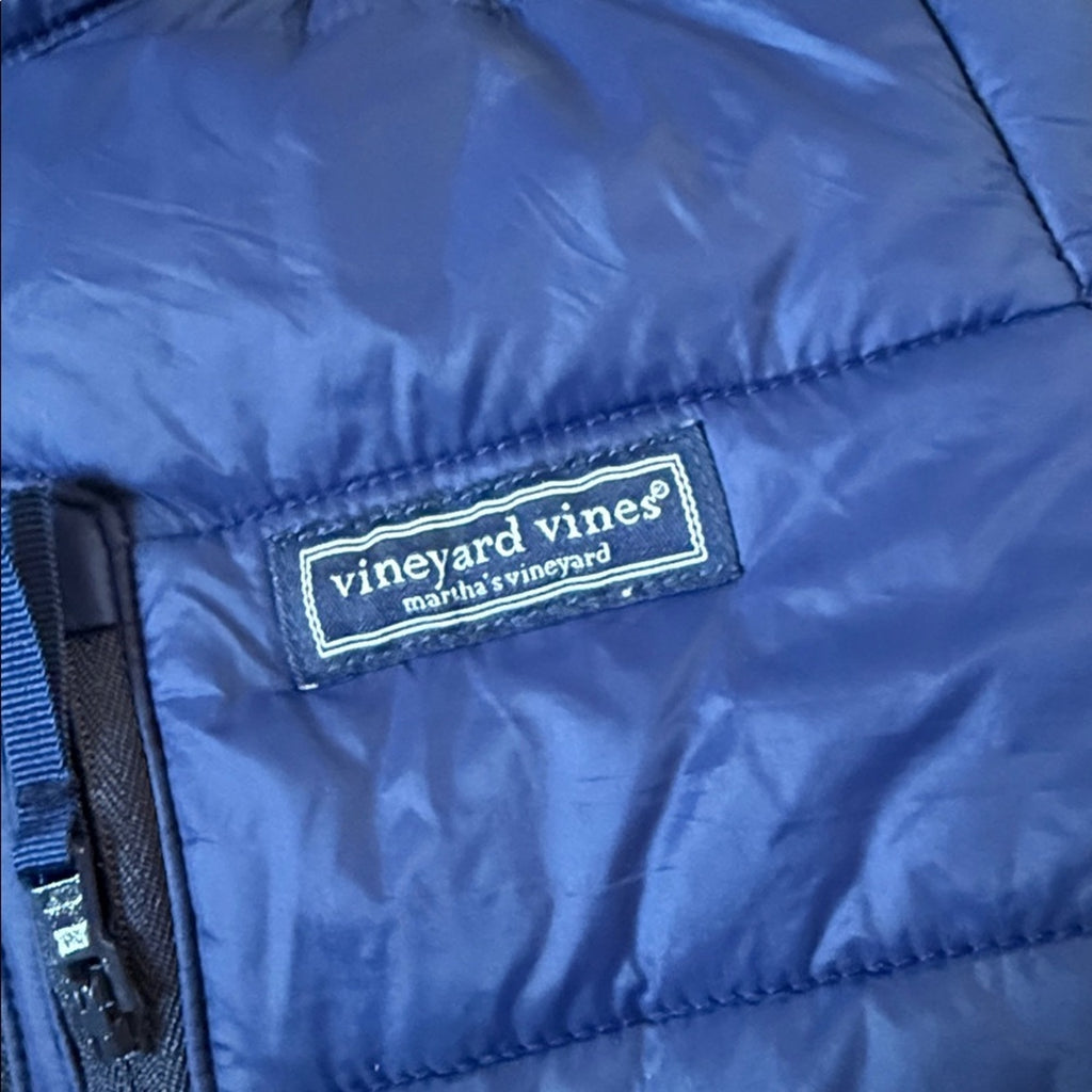 Vineyard Vines Blue Kids Zip Up Puffer Jacket Size 5