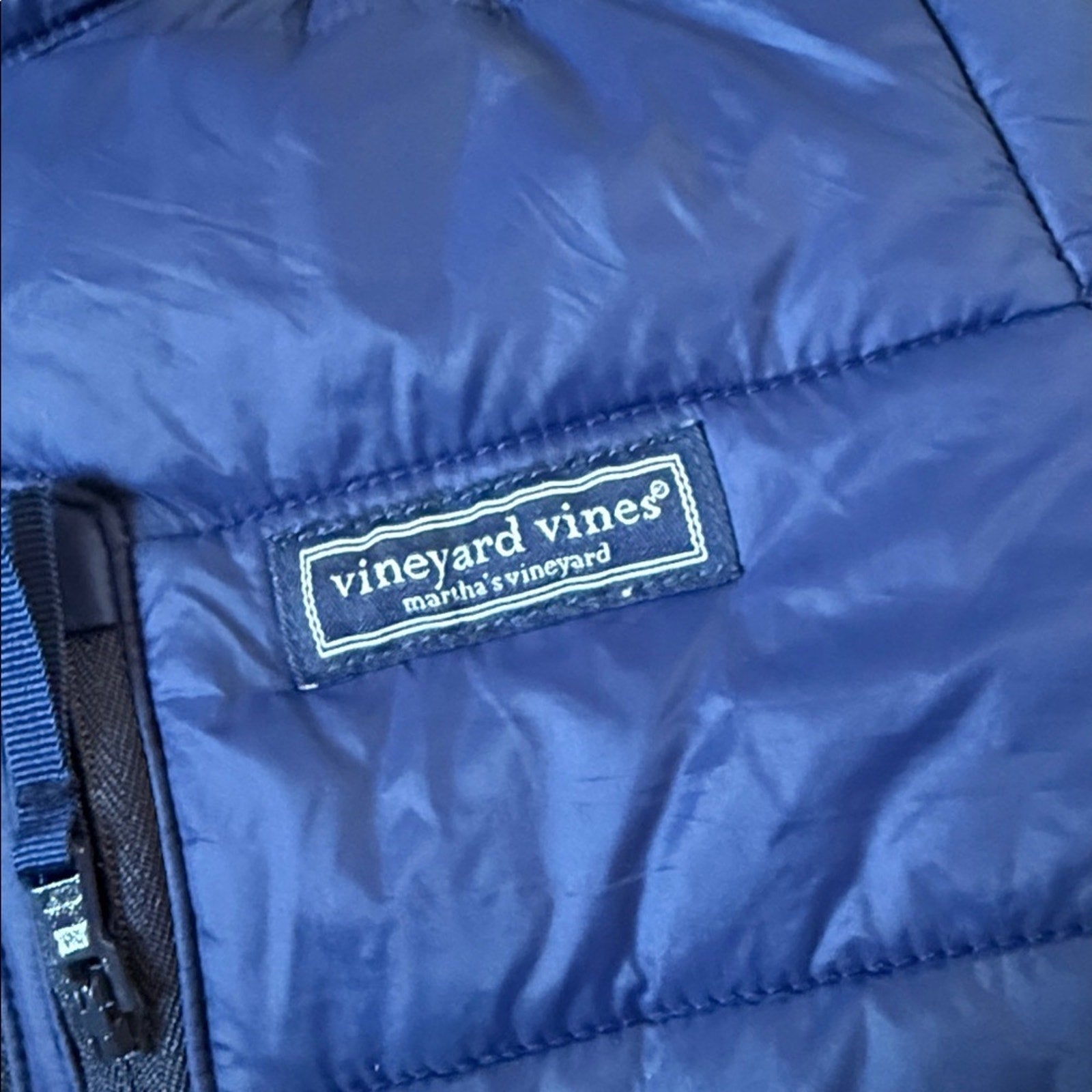 Vineyard Vines Blue Kids Zip Up Puffer Jacket Size 5