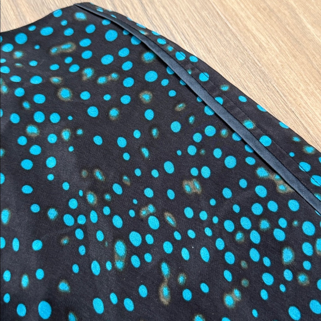 Rebecca Minkoff Sunny Dress - Black & Teal Polka Dot - Size 2