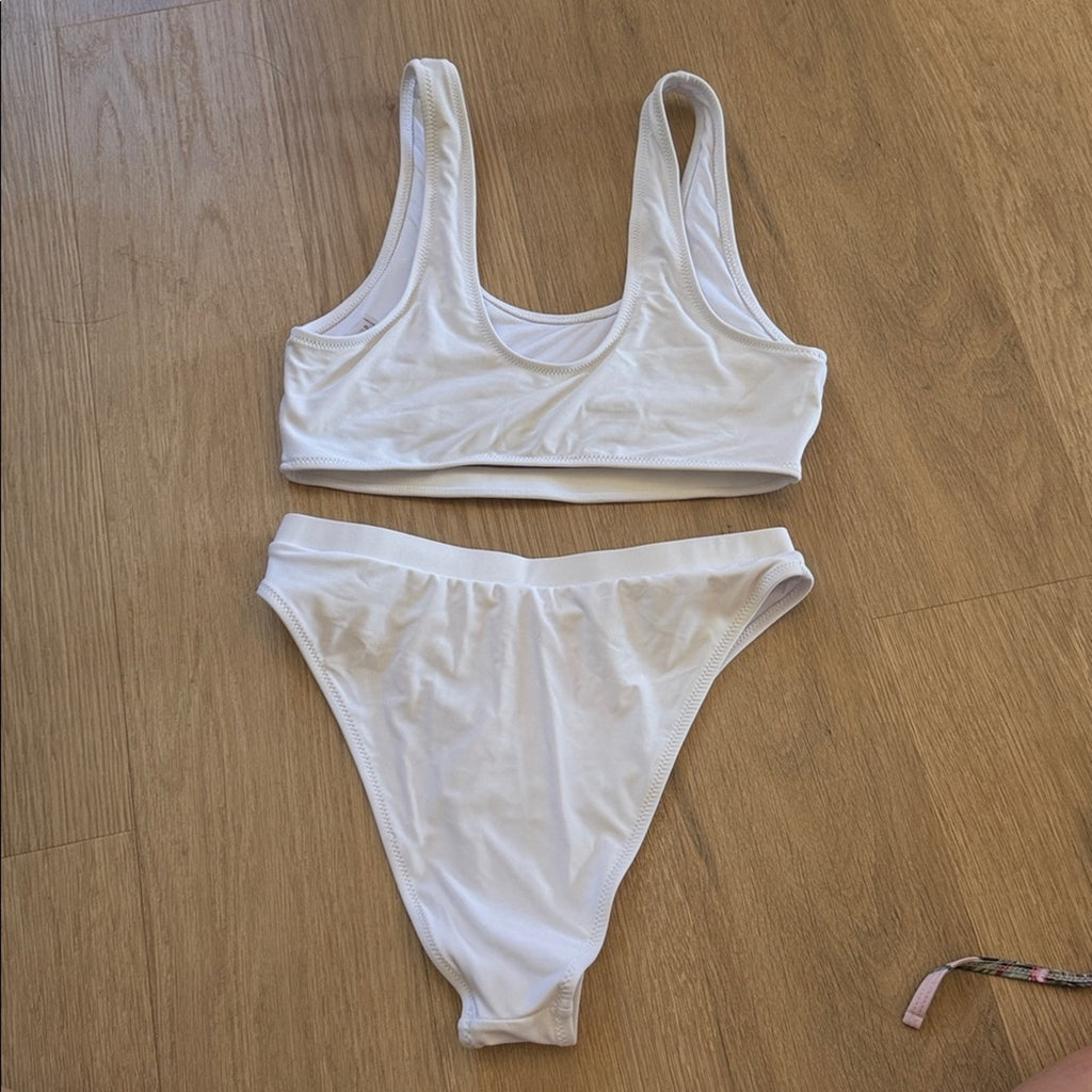 B Swim Brand White Bikini Set Size Medium