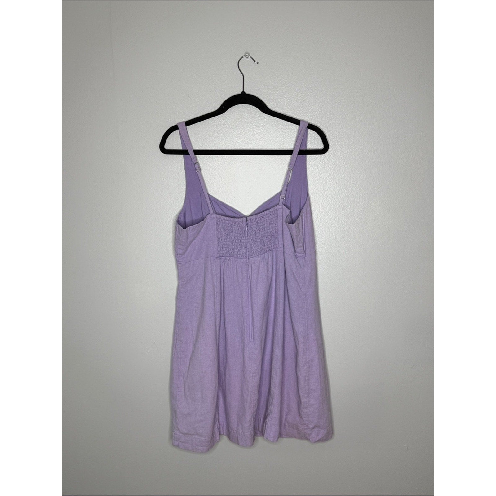 Abercrombie & Fitch Lavender Sweetheart Neckline Linen Dress Size XL
