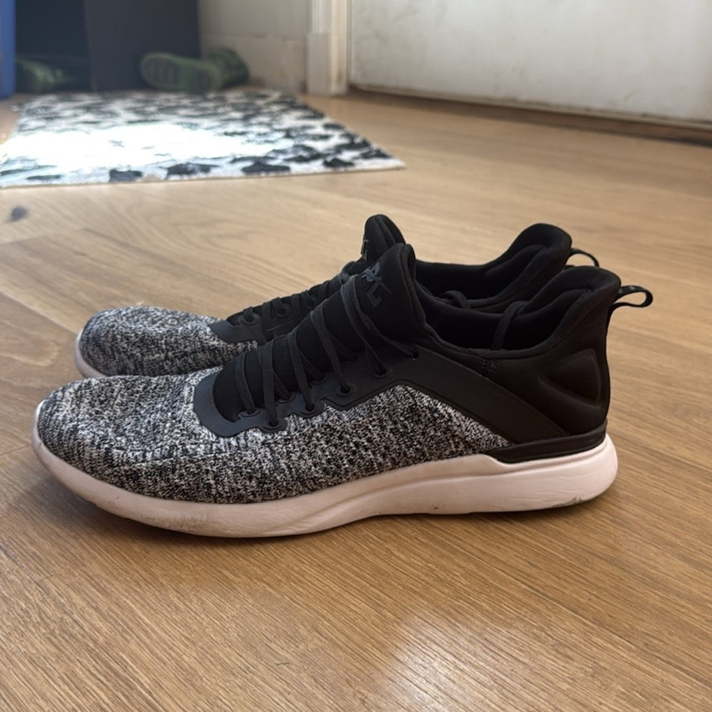 APL Black and Gray Sneakers with Modern Knit Design Size 10