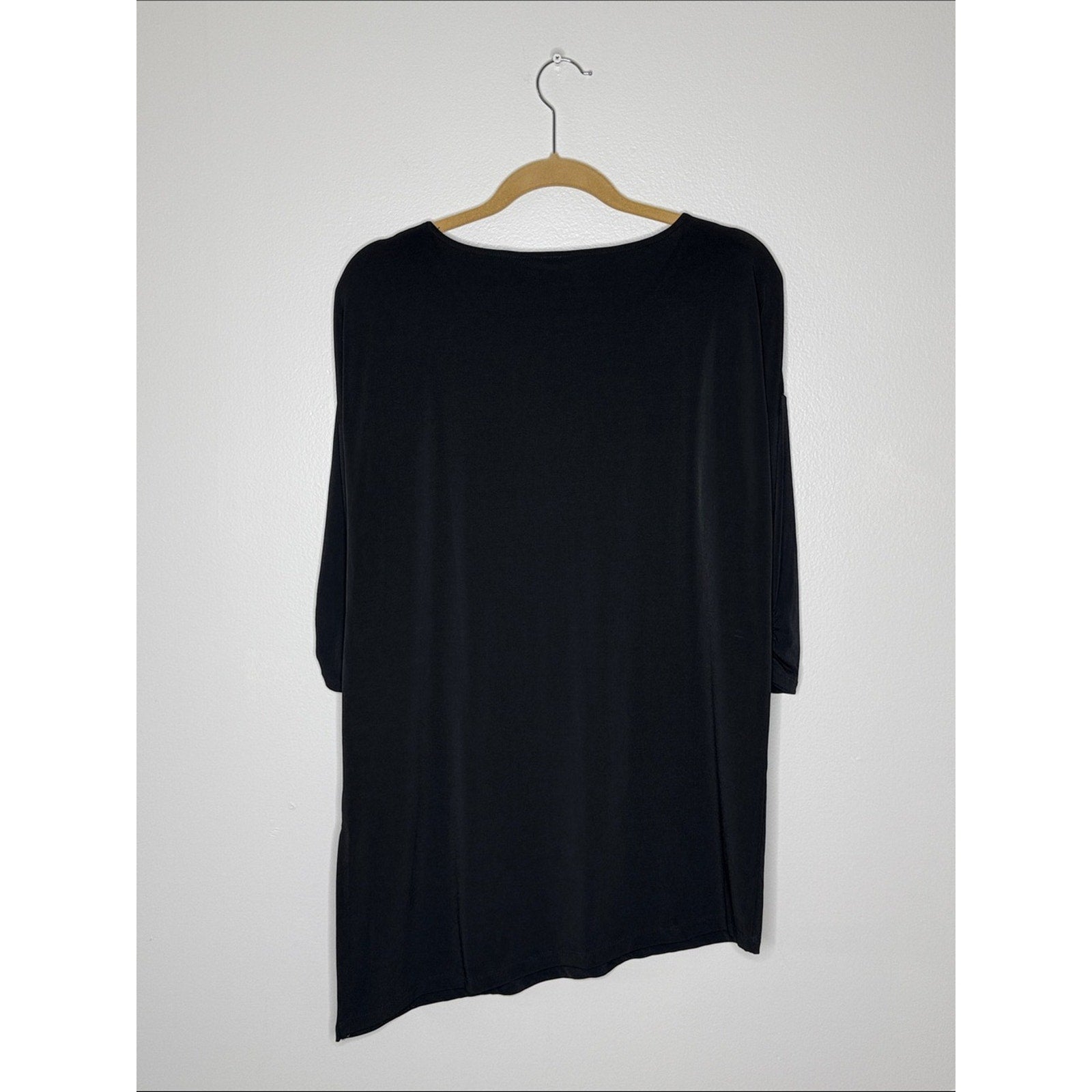 Chico's Black Tunic with White Floral Print Size 1 or Medium