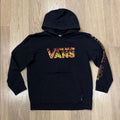 Vans Boys Up in Flames Hoodie Long Sleeve Pullover Hooded Sweatshirt Size XL
