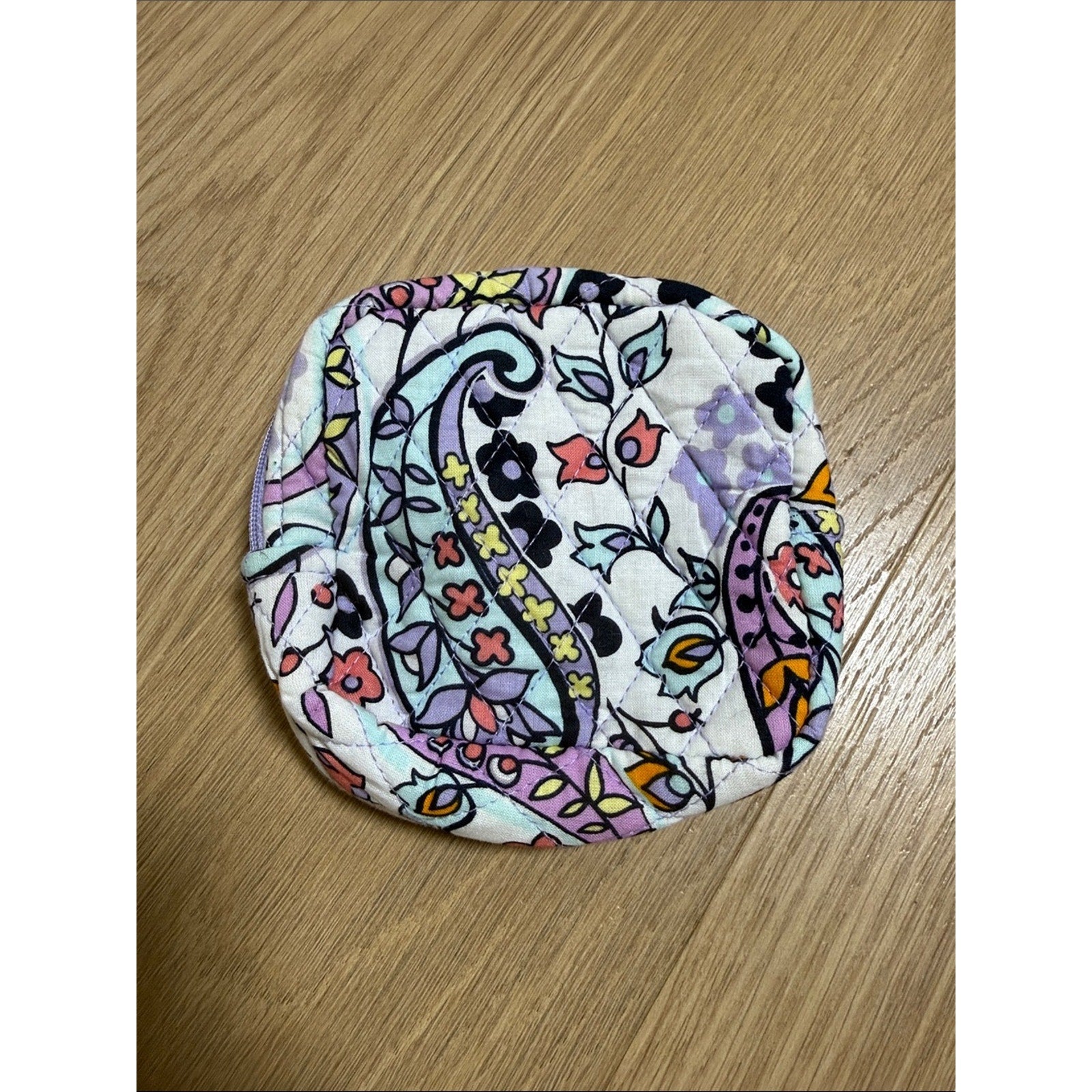 Vera Bradley Mini Quilted Floral Pouch - Purple Multi