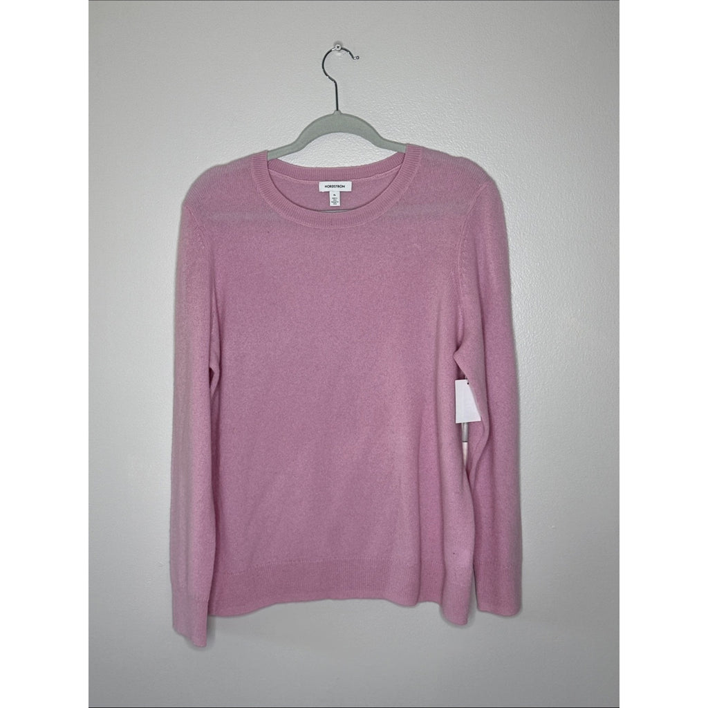 Nordstrom Dusty Rose Cashmere Crewneck Sweater Size XL NEW!