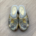 Jeon x Memories of a Geisha Artistic Gold and Brown Mules Size 6.5