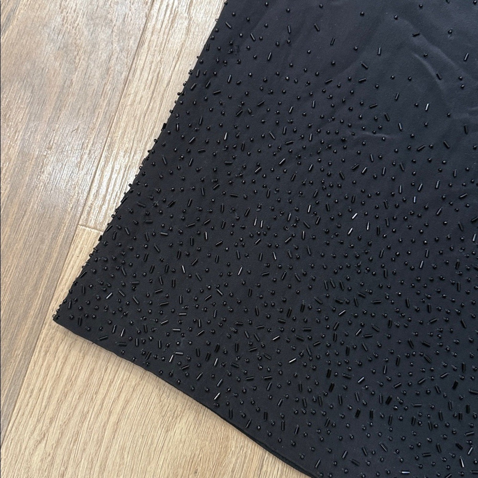 Brooks Brothers Black Silk Beaded Sleeveless Cocktail Dress - Size 2