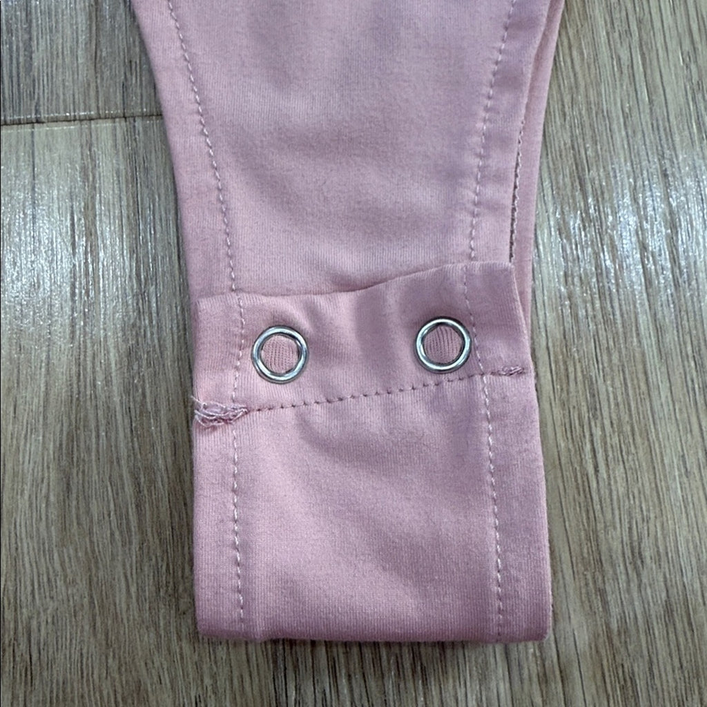 ReoRia Blush Pink Sleeveless High Neck Snap Bodysuit Size Large