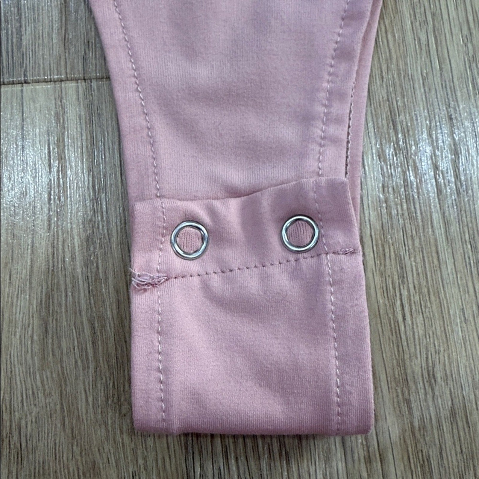 ReoRia Blush Pink Sleeveless High Neck Snap Bodysuit Size Large