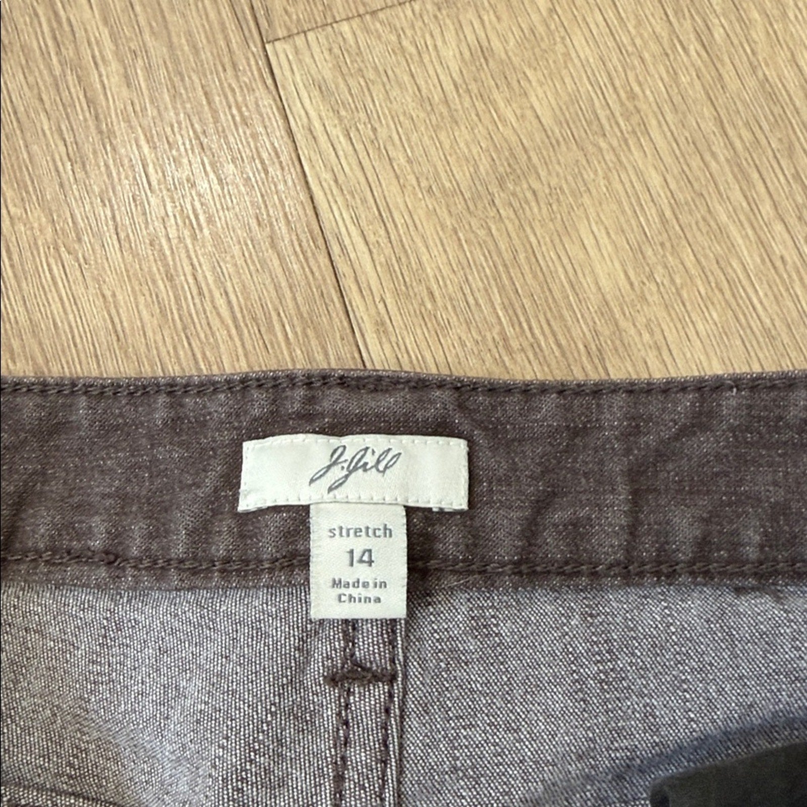 J. Jill Taupe Flare / Boot Cut Denim Jeans Size 14