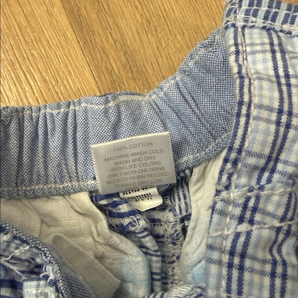GAP Kids Blue Patchwork Pants Size 6-12 Months